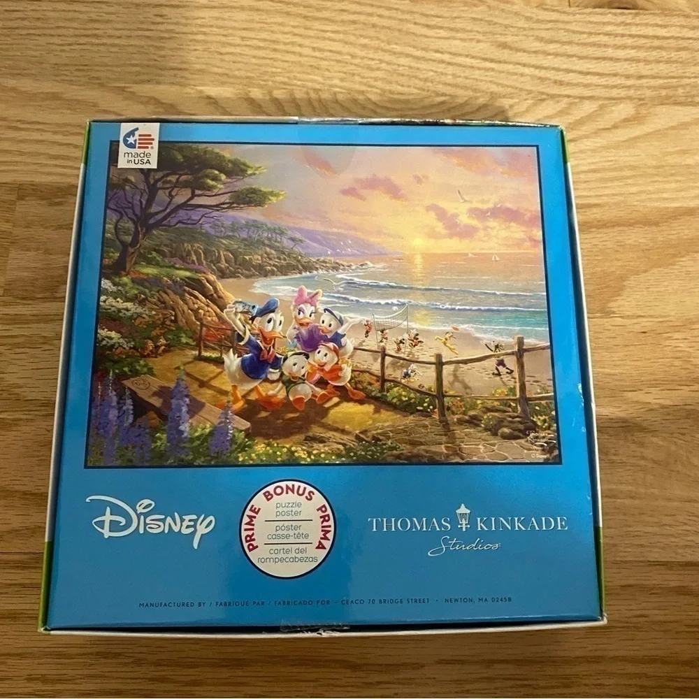 Disney Donald Duck and Daisy Duck Day Afternoon Puzzle Thomas Kinkade 750 Pieces